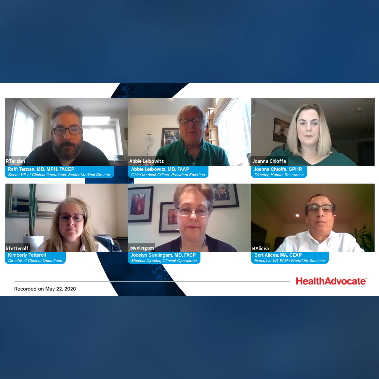 Health Advocate Expert Panel – COVID-19 FAQs