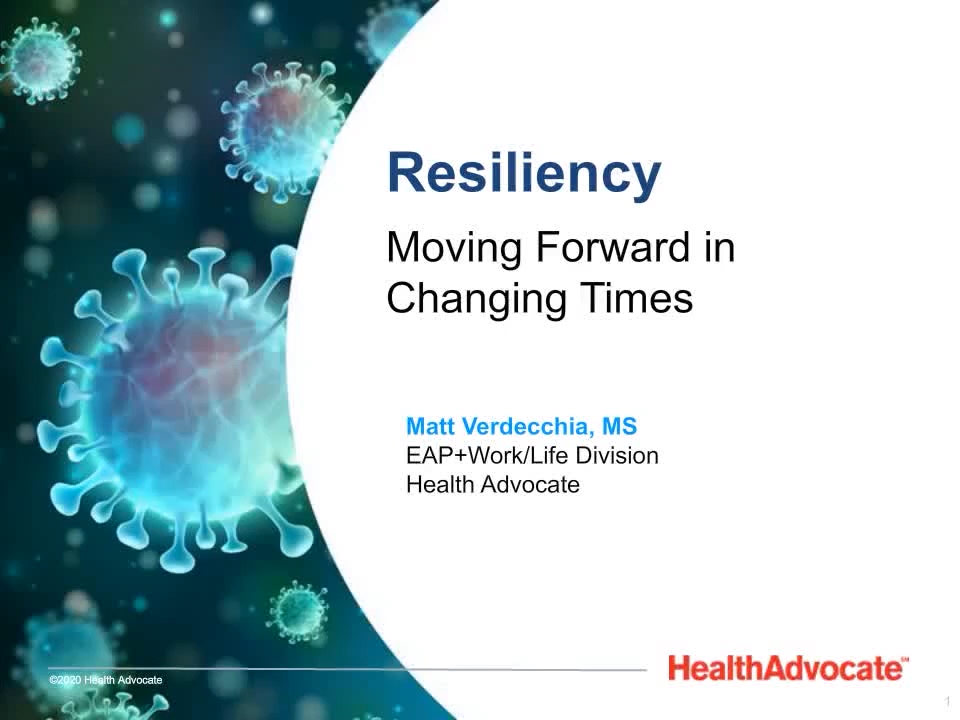 Resiliency Moving Forward in Changing Times - cover